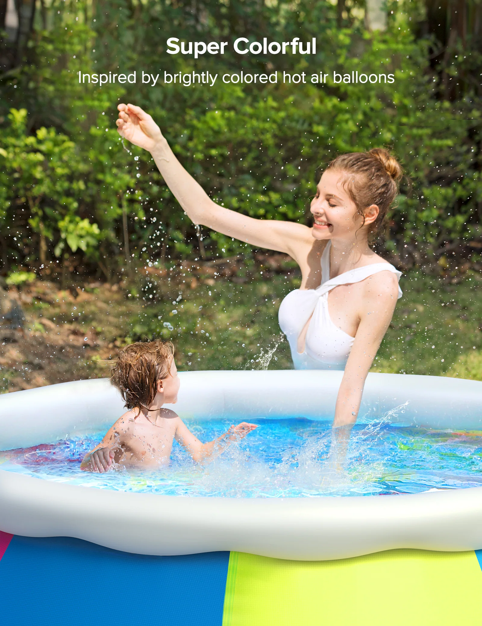 Evajoy Inflatable Swimming Pool Above Ground Pool 10ft x 30in Fast Set Pools WM - Image 17