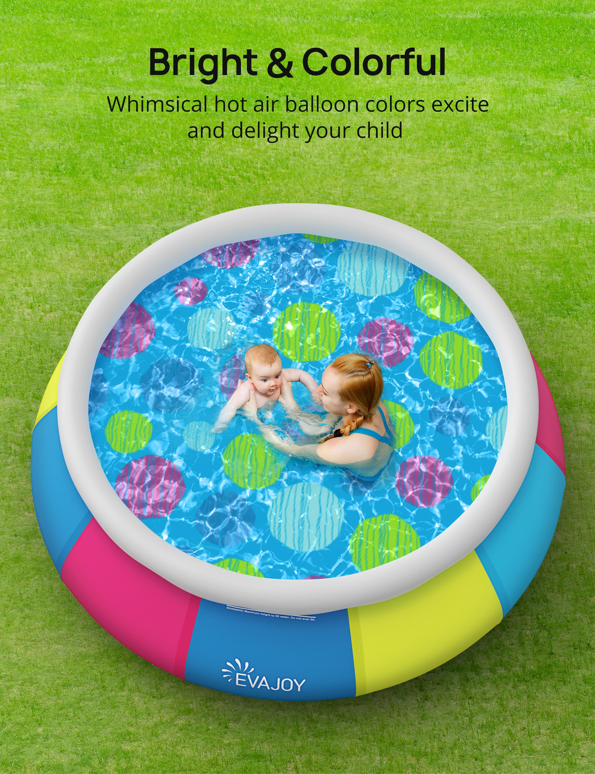 Evajoy Inflatable Swimming Pool Above Ground Pool 10ft x 30in Fast Set Pools WM - Image 4