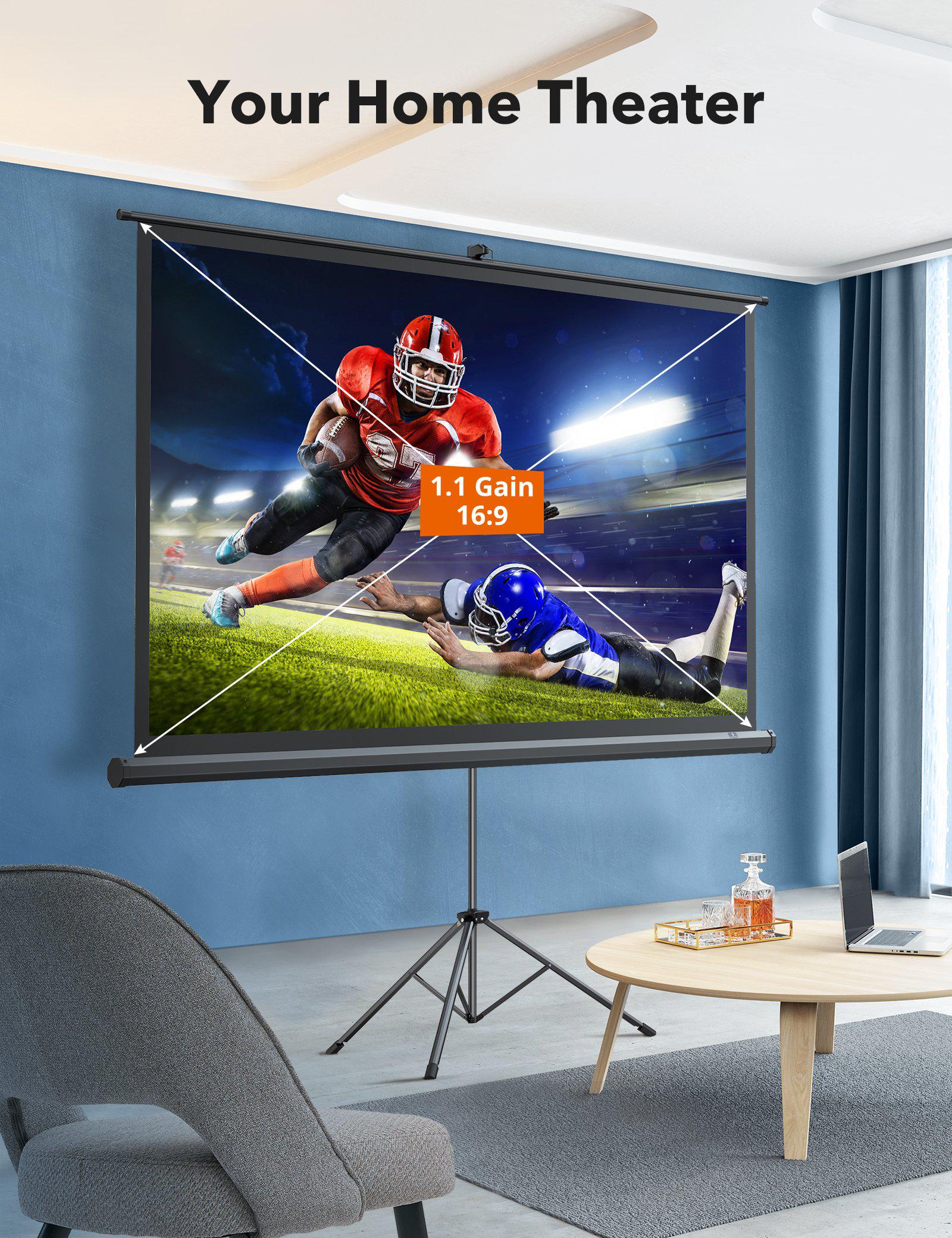 TaoTronics TT-HP021 Portable Projector Screens 120" with Stand Support 4K HD - Image 9